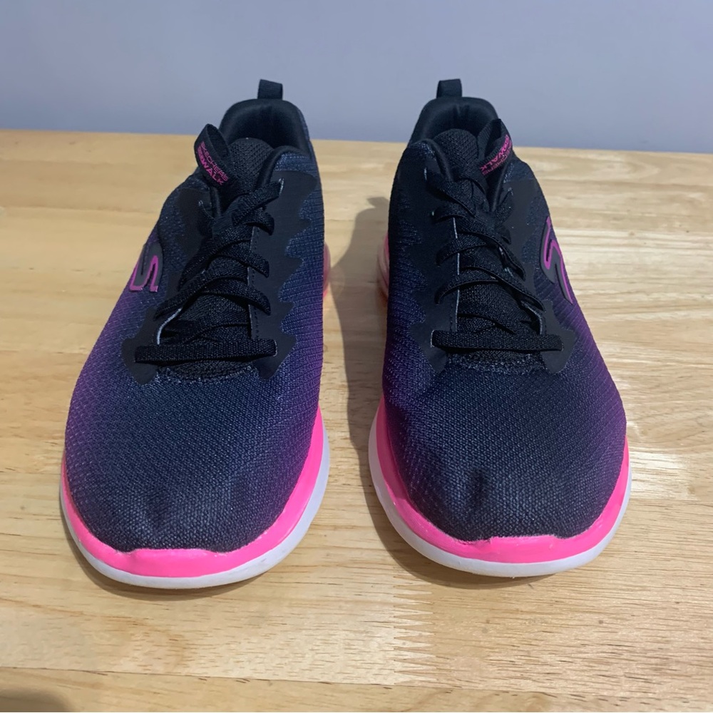 Skechers GO Walk Air 20‎ Shoes Universal women  124348BKHP Pink-Violet-Black 9.5 - Picture 3 of 7
